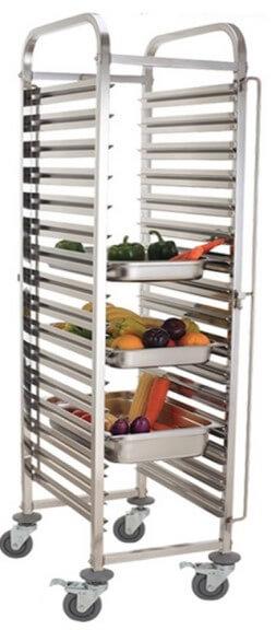 GATTO 15 TIER SINGLE GASTRONORM TROLLEY STAINLESS STEEL (TRAY SIZE GN1/1)