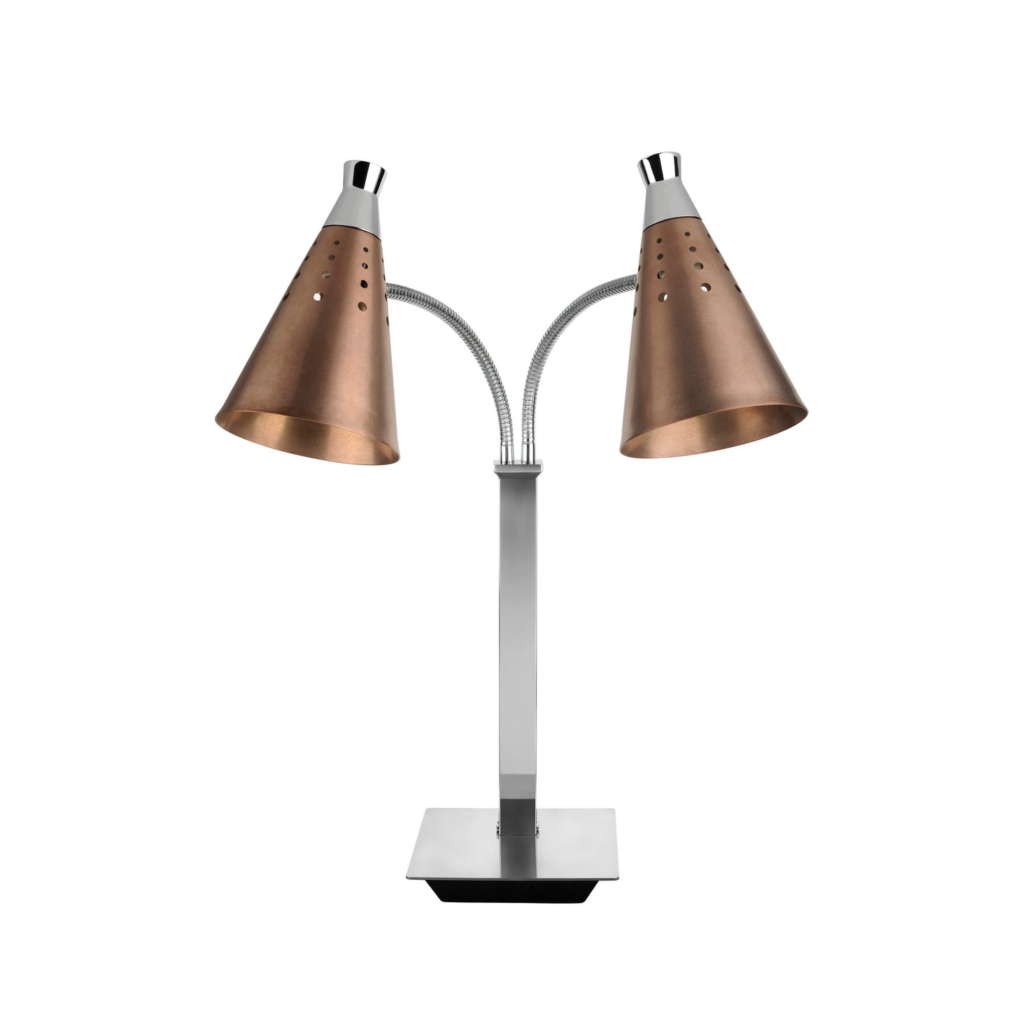 T-COLLECTION HEATING LAMP STAND GOOSENECK 2-LIGHT BRONZE VINTAGE 110V & 230V (TIGER)