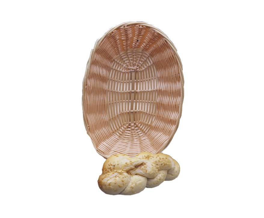 BREAD BASKET WOVEN PLASTIC OVAL - 230 X 167MM