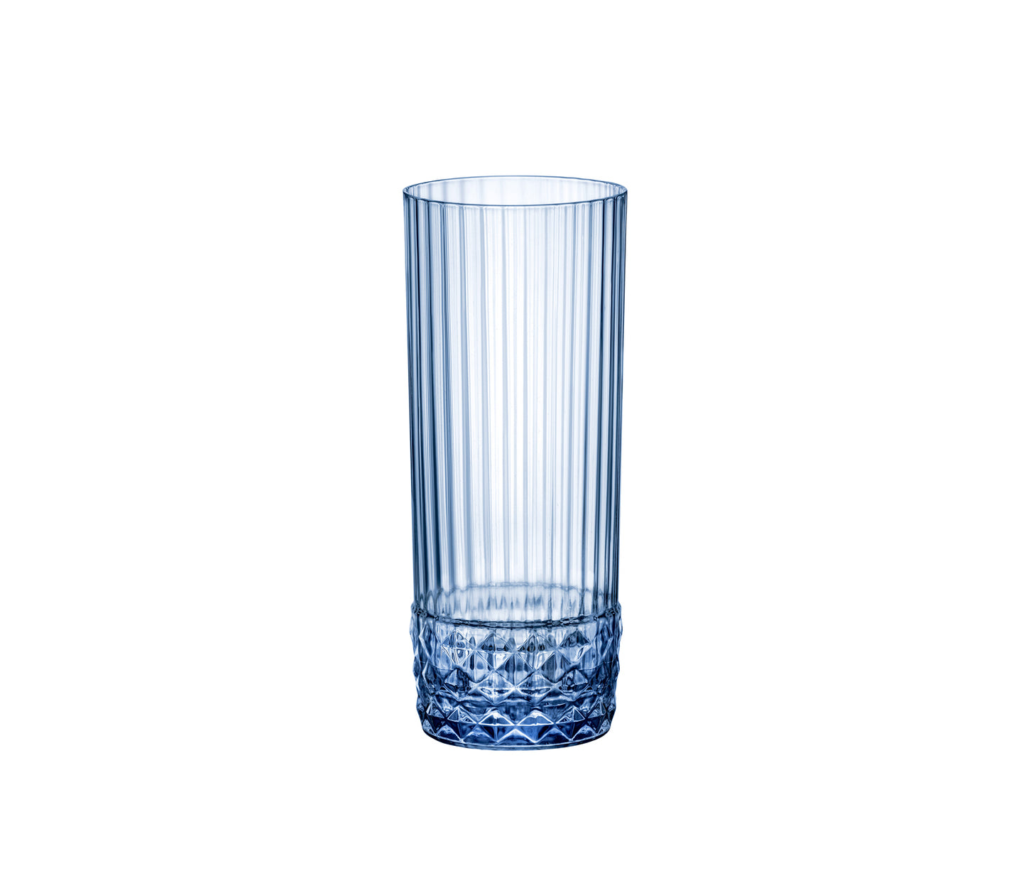 AMERICA '20s - SAPPHIRE BLUE - LONG DRINK 40CL H158MM W68MM (6) (Bormioli Rocco)