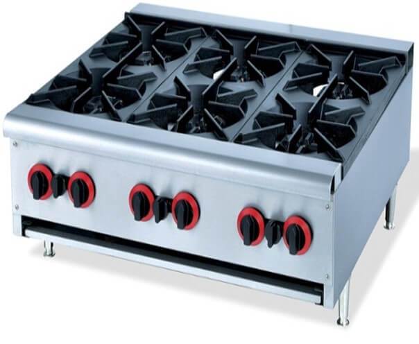 GATTO BOILING TABLE 6 BURNER - FLOOR STANDING HEAVY DUTY