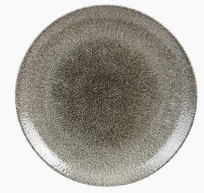 RAKU QUARTZ BLACK - COUPE PLATE - 28.8CM (12) (Churchill)