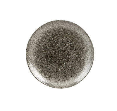 RAKU QUARTZ BLACK - COUPE PLATE - 16.5CM (12)(Churchill)
