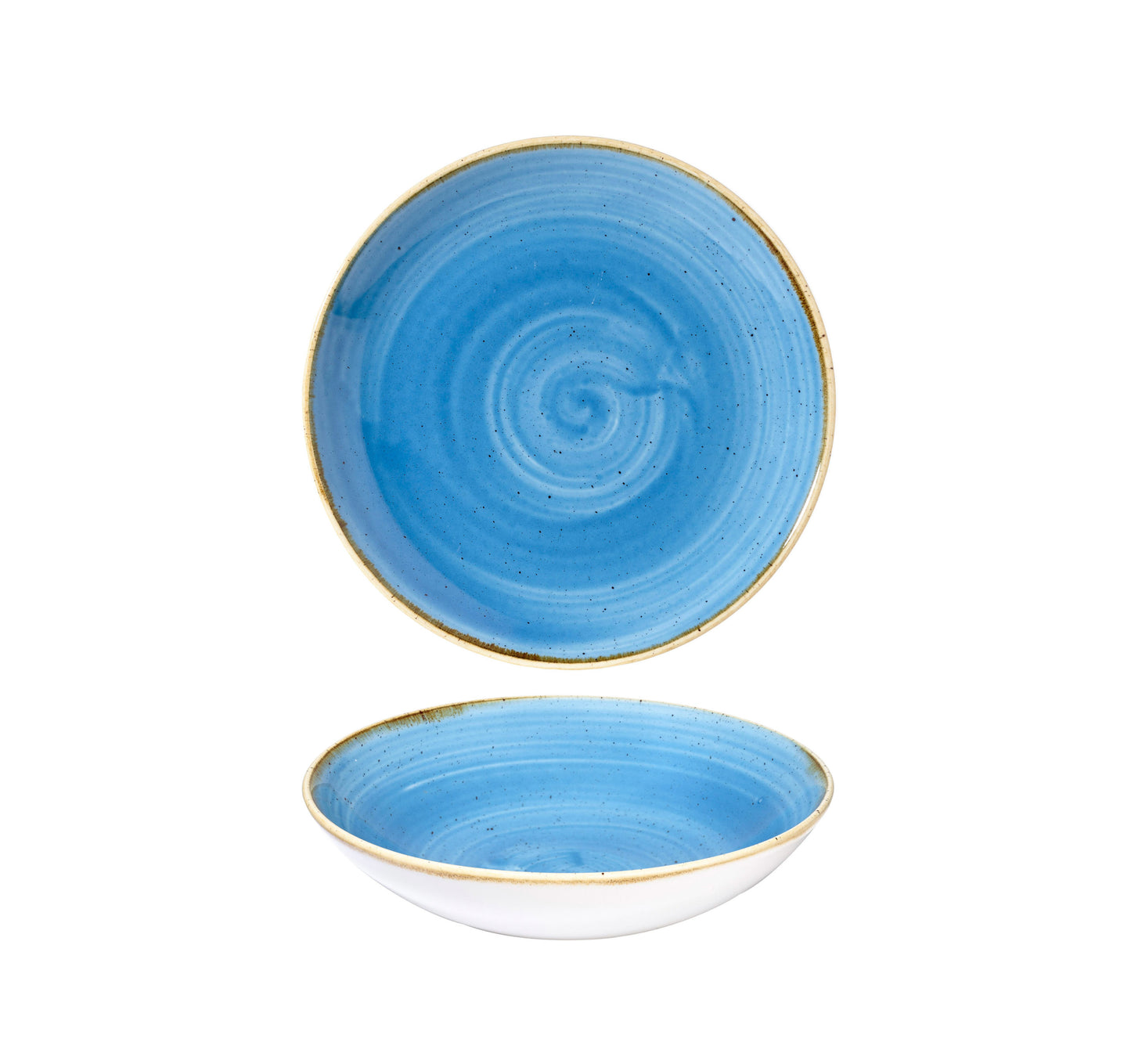 CORNFLOWER BLUE - COUPE BOWL - 18.2CM (12) (Churchill)