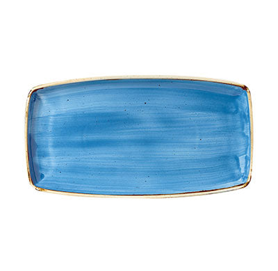 CORNFLOWER BLUE - OBLONG PLATE - 29.5 X 15CM (12) (Churchill)