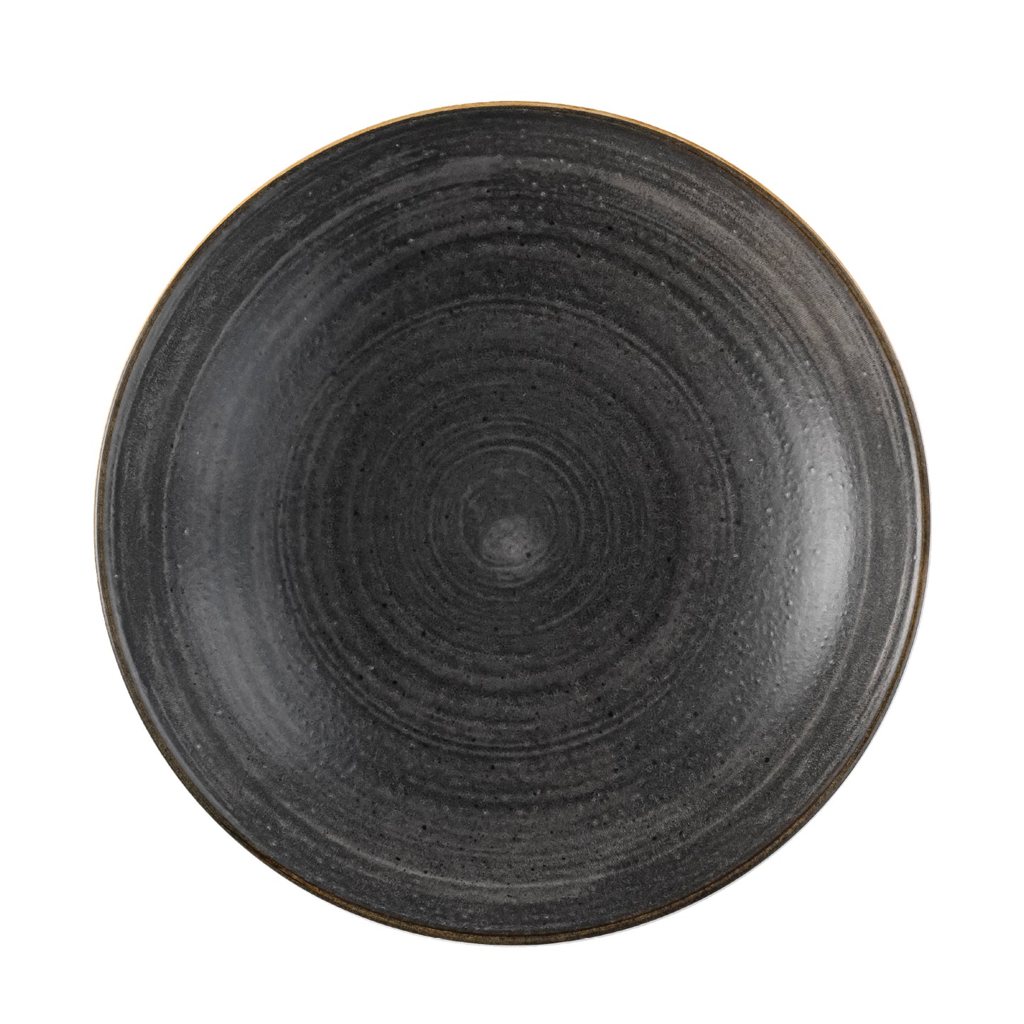 STONECAST RAW - BLACK - COUPE PLATE - 21.7CM (12) (Churchill)