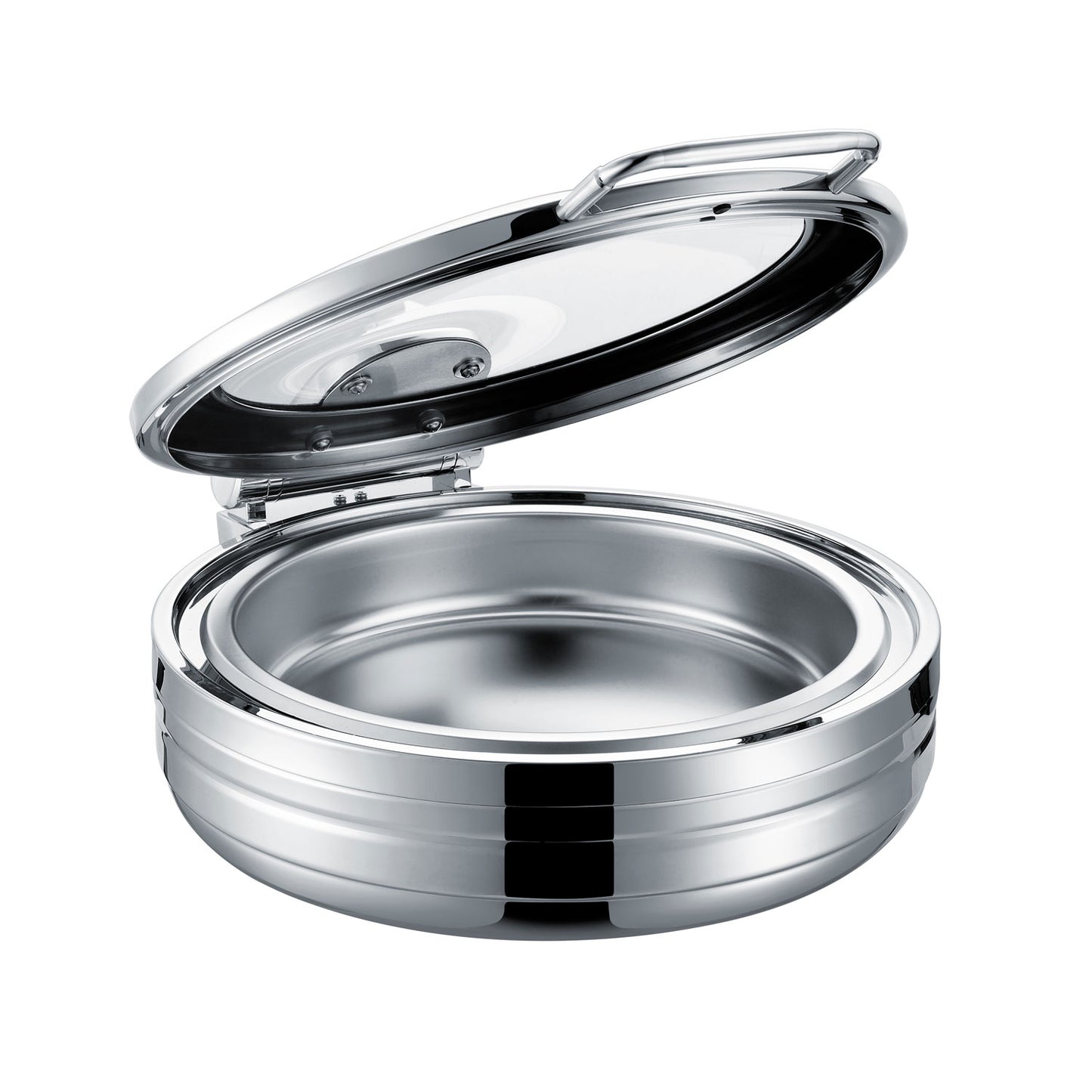 CHAFING DISH INDUCTION - ROUND WITH GLASS LID 6LT - ELECTRO CHEF LUXELINE