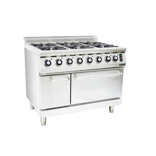 GAS STOVE WITH ELECTRIC OVEN ANVIL - 6 BURNER (Anvil)