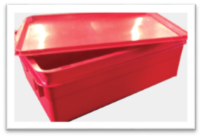 GATTO DOUGH TRAY RED 600 x 400 x 200mm
