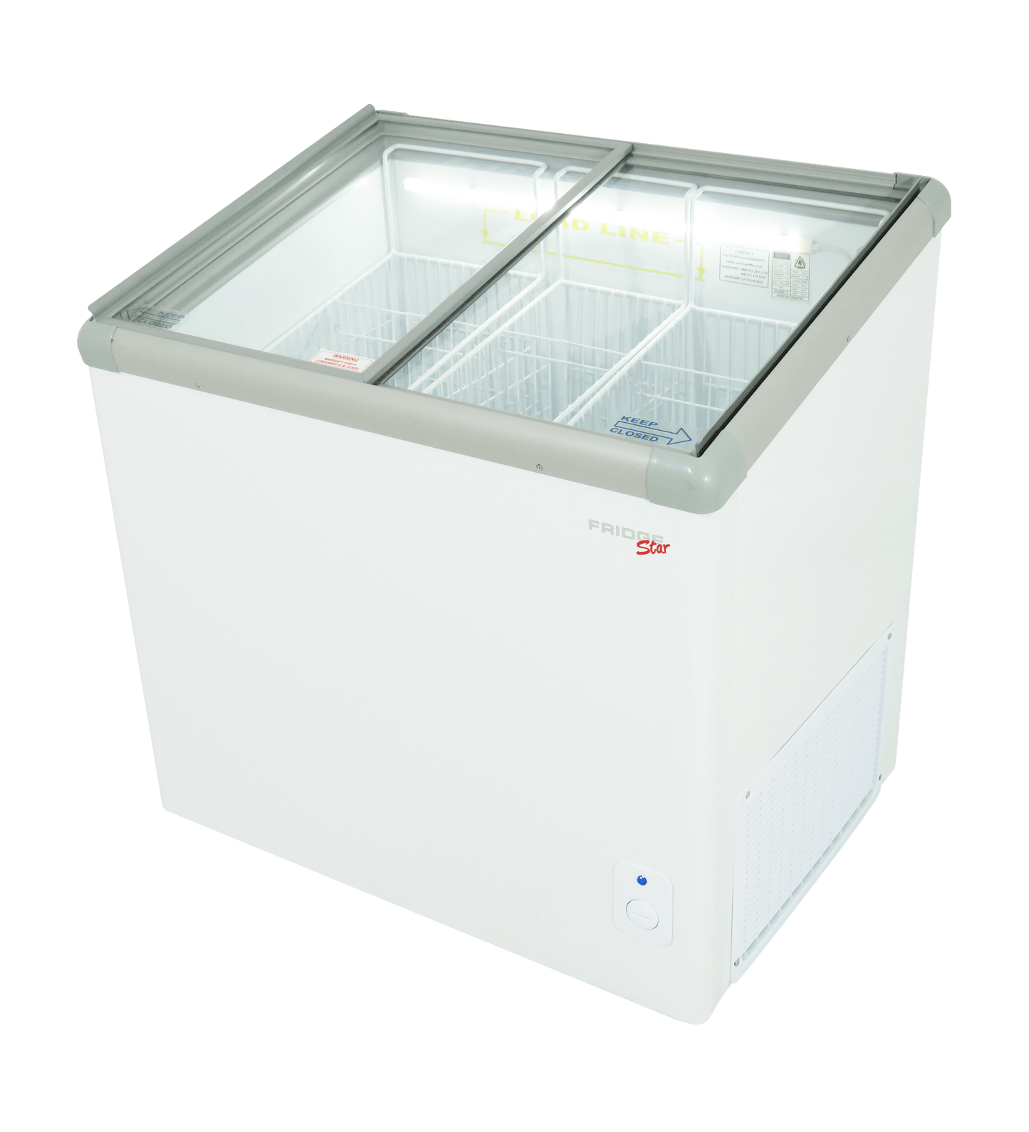 FRIDGE STAR SLANTED GLASS TOP ICE CREAM FREEZER (193 LT)