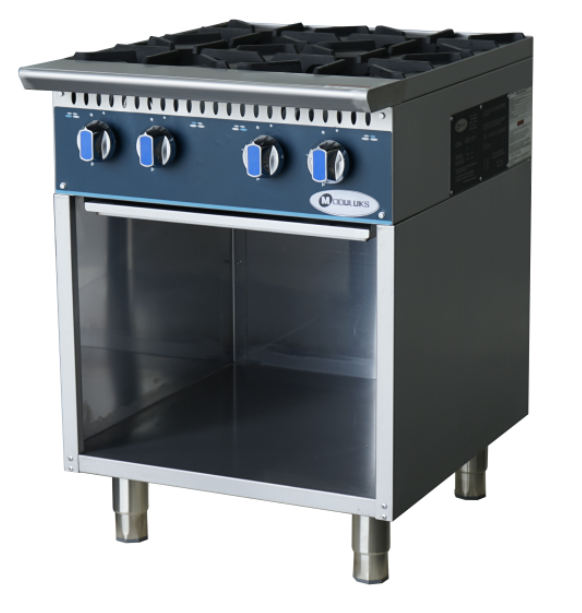 MODULUKS 4 BURNER BOILING TABLE - HEAVY DUTY RANGE - WITH FLAME FAILURE