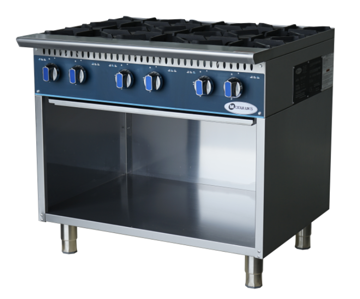 MODULUKS 6 BURNER BOILING TABLE - HEAVY DUTY RANGE - WITHOUT FLAME FAILURE