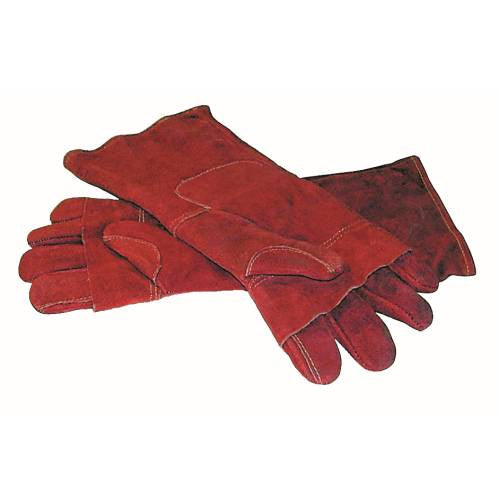 OVEN MITT - (RED) LEATHER 400MM PAIR