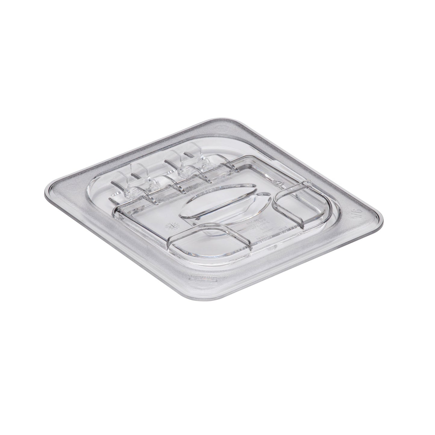 POLYCARBONATE CLEAR HINGED FLIP LID FOR 1/6 PANS