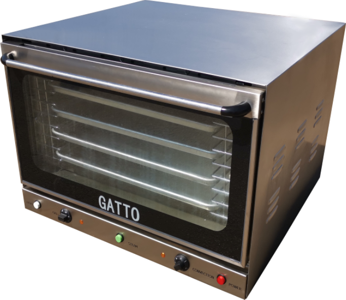 GATTO 4 PAN CONVECTION OVEN WITH MANUAL STEAM INJECTION - PAN 600 x 400MM