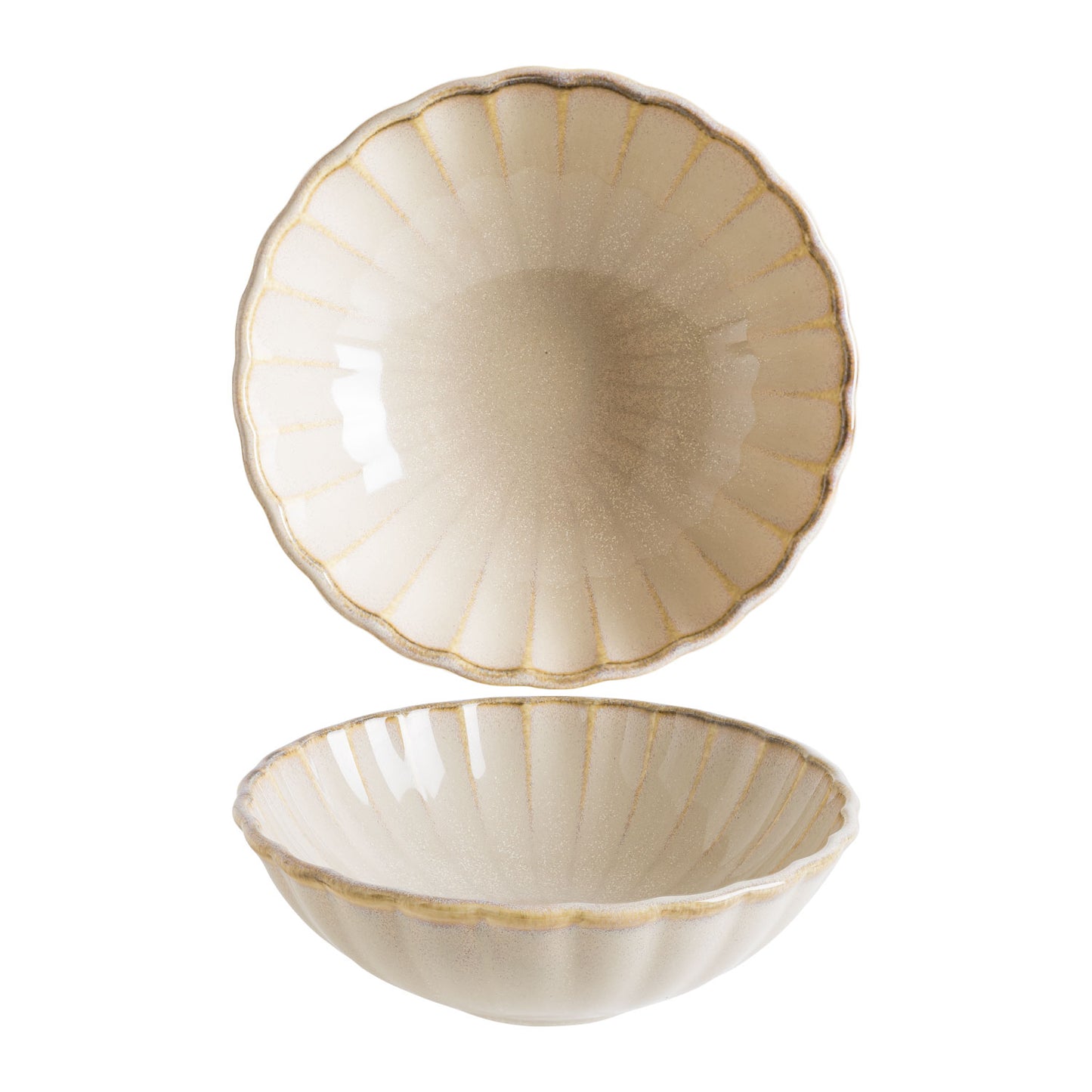 EAST SAND – Coupe Scalloped Bowl – 16 CM (12) (BONNA)