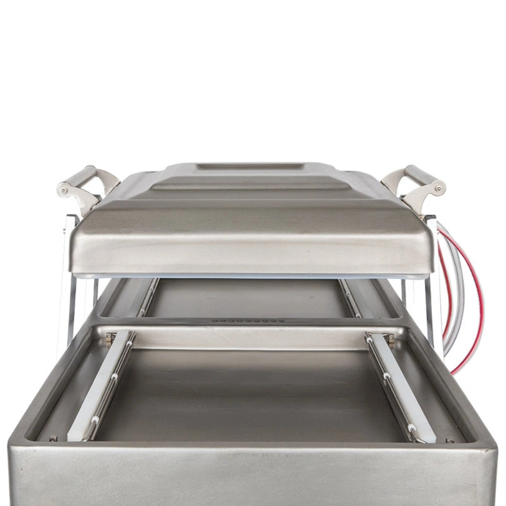 Vacuum pack machine alternating chambers with gas flush (SMARTVAC)