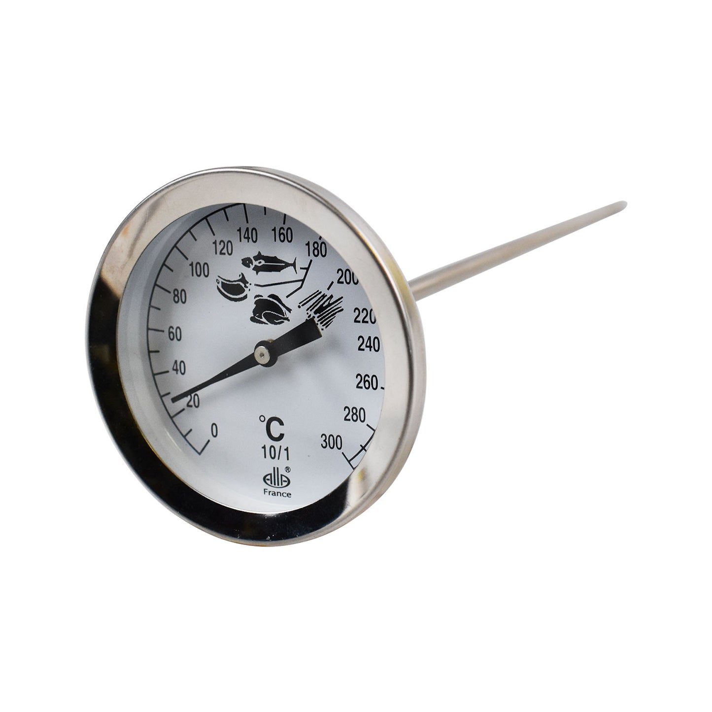 THERMOMETER DEEP FRYING 130mm (0C to 300C) USE IN POTS, DEEP FAT FRYERS