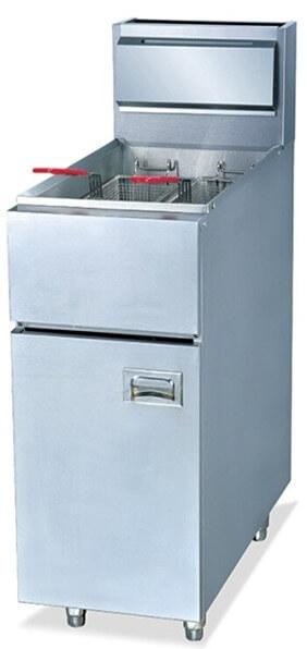 GATTO 1 X 28LT GAS FLOOR STANDING FRYER INCL. 2 BASKETS - POWERFUL 3 TUBE BURNER