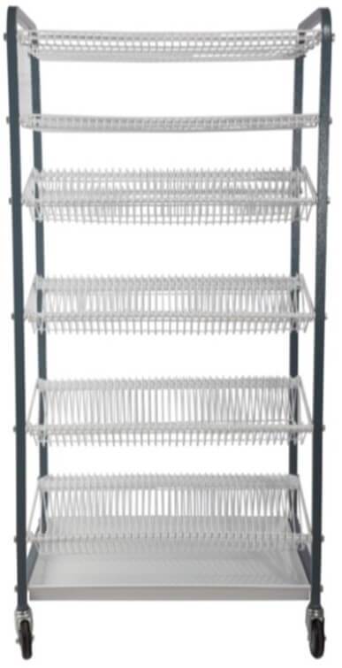 GATTO 400 PIECE MOBILE CROCKERY RACK 152 LARGE PLATES+152 SMALL PLATES 2 CUP RACK