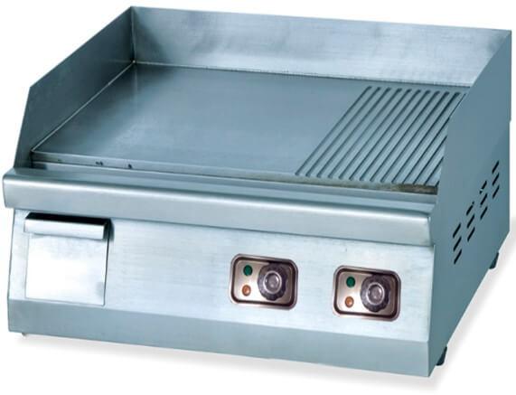 GATTO 600MM 1/2 FLAT 1/2 RIBBED TOP TABLE TOP ELECTRIC GRILLER