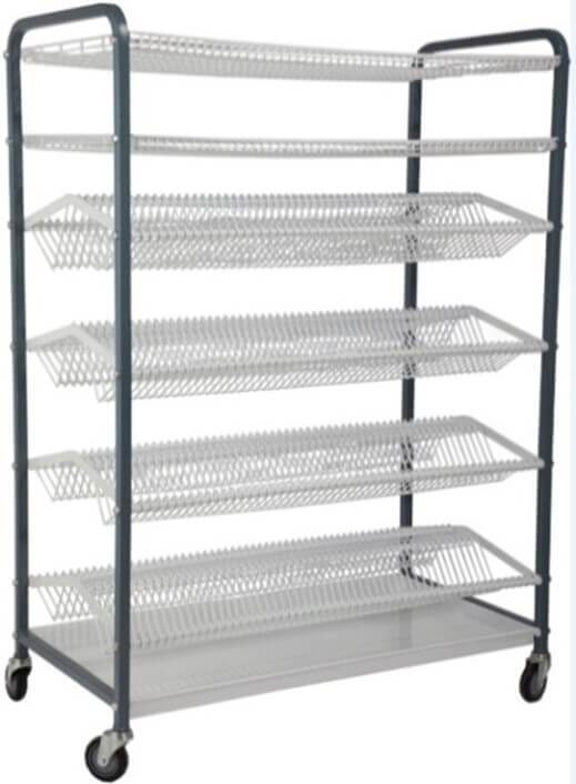 GATTO 600 PIECE MOBILE CROCKERY RACK 212 LARGE PLATES+212 SMALL PLATES 2 CUP RACK