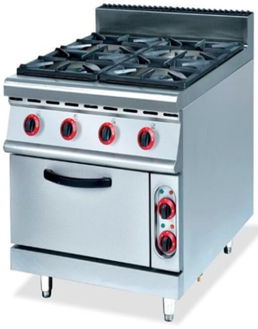 GATTO 700 RANGE - 4 BURNER STOVE WITH GAS OVEN WITH FLAME FAILURE