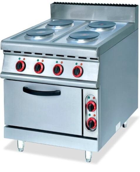 GATTO 700 RANGE - ELECTRIC 4 PLATE STOVE WITH ELECTRIC OVEN