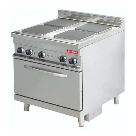 4 Plate cooking range with 2/1 GN convection oven - 900 series (ARISCO)