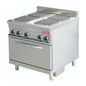 4 Plate cooking range with 2/1 GN convection oven - 900 series (ARISCO)