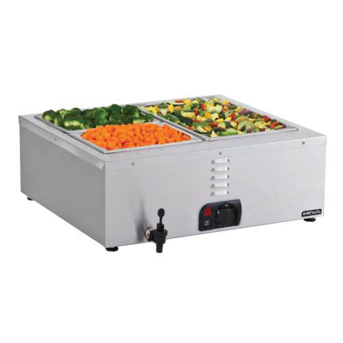 BAIN MARIE TABLE TOP - 2 DIVISION (Anvil)