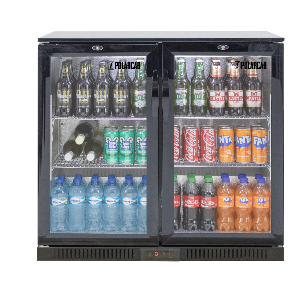 Back Bar Bottle Cooler – 2 Door, Hinged (POLARCAB)