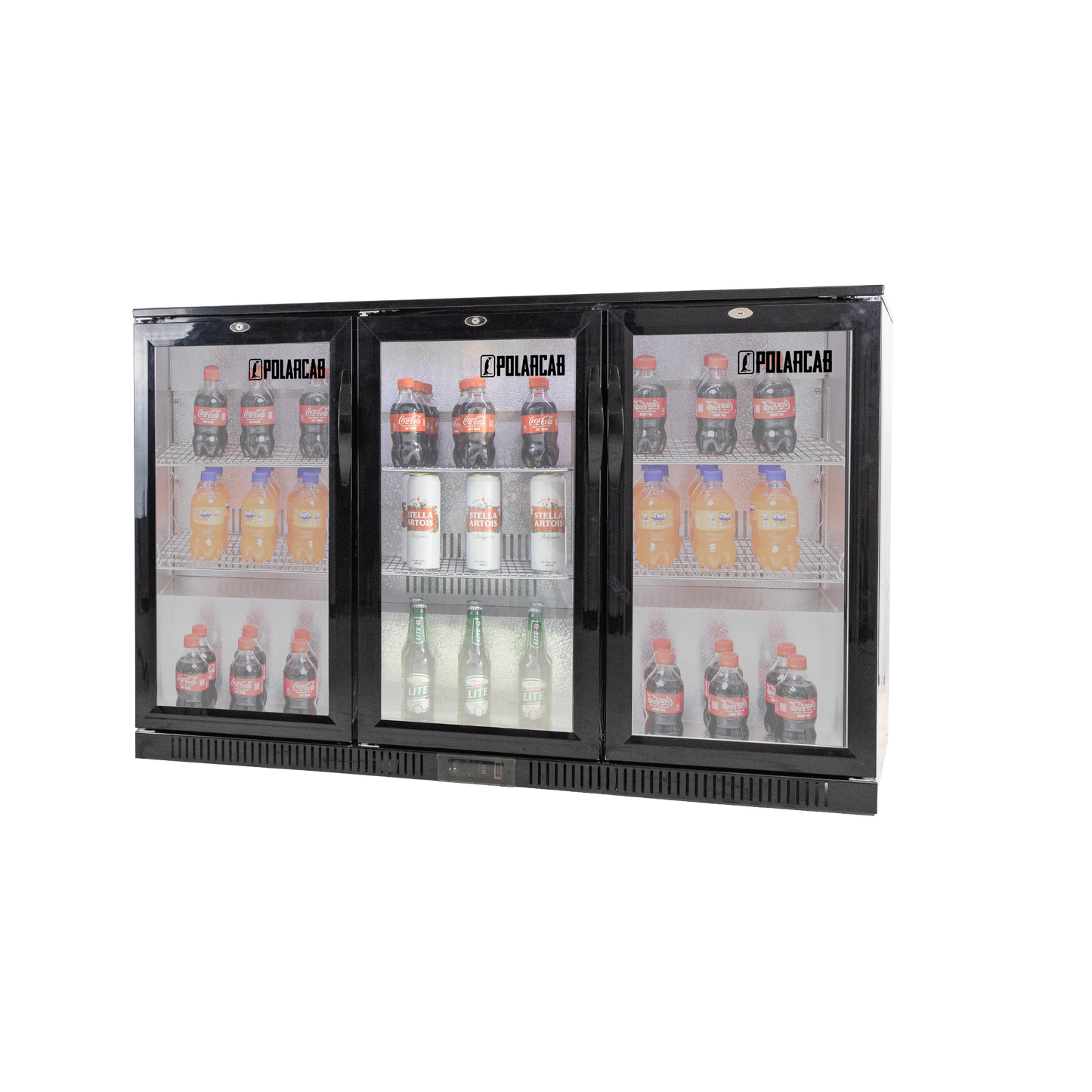 Back Bar Bottle Cooler – 3 Door, Hinged (POLARCAB)