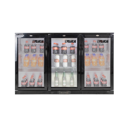 Back Bar Bottle Cooler – 3 Door, Hinged (POLARCAB)