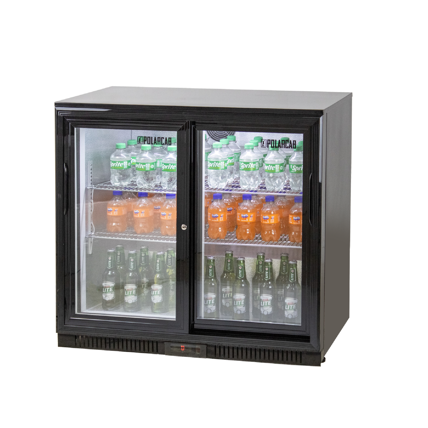 Back Bar Bottle Cooler – 2 Door, Sliding (POLARCAB)