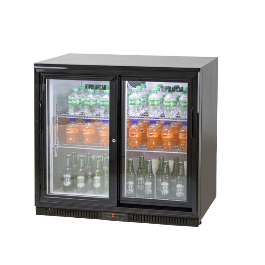 Back Bar Bottle Cooler – 2 Door, Sliding (POLARCAB)