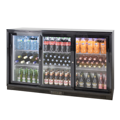 Back Bar Bottle Cooler – 3 Door, Sliding (POLARCAB)