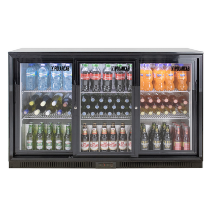 Back Bar Bottle Cooler – 3 Door, Sliding (POLARCAB)