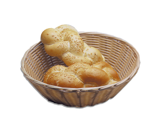 BREAD BASKET WOVEN PLASTIC ROUND - 220 X 200MM
