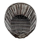 BREAD BASKET WOVEN PLASTIC DARK BROWN ROUND - 220 X 200MM