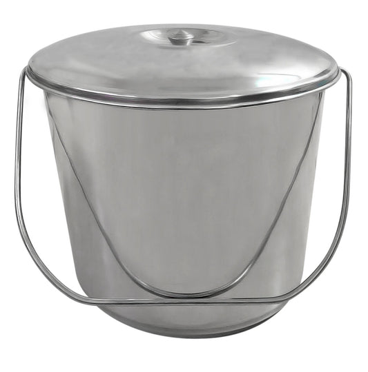 BUCKET & LID - S/STEEL 12Lt (Cater Ace)
