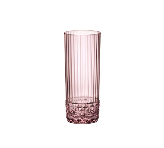 AMERICA '20s - LILAC ROSE - LONG DRINK 40CL H158MM W68MM (6) (Bormioli Rocco)