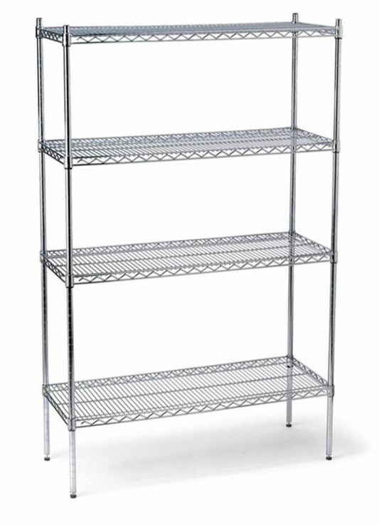 GATTO 4 TIER CHROME SHELVING 1500 X 450 X 1800MM