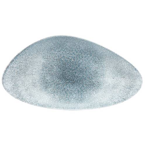 RAKU TOPAZ BLUE - TRIANGLE CHEFS PLATE - 35 X 19CM (Churchill)