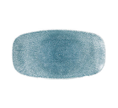 RAKU TOPAZ BLUE - CHEFS' OBLONG PLATE - 35.5 X 18.9CM (6) (Churchill)