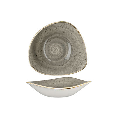PEPPERCORN GREY - TRIANGLE BOWL 18.5CM (12) (Churchill)
