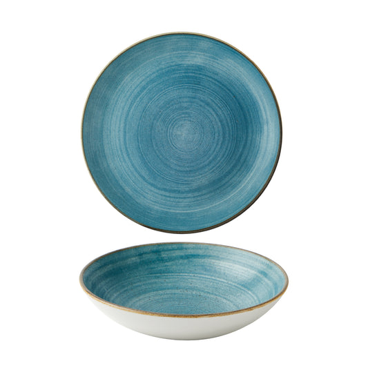 STONECAST RAW - TEAL - COUPE BOWL - 18.2CM (12) (Churchill)