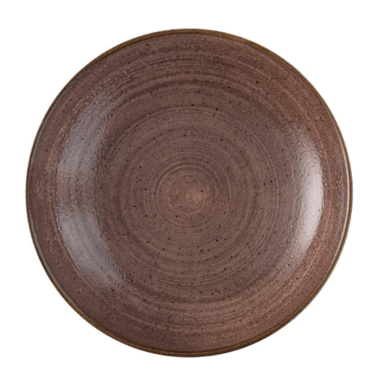 STONECAST RAW - BROWN - COUPE PLATE - 21.7CM (12) (Churchill)