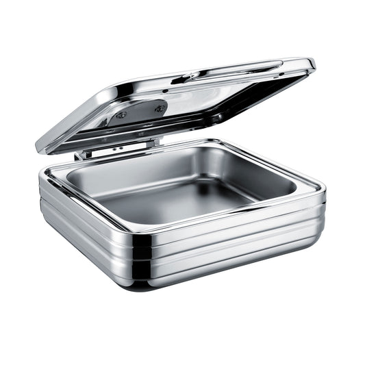 CHAFING DISH INDUCTION - SQUARE WITH GLASS LID 6LT – ELECTRO CHEF LUXELINE