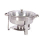 CHAFING DISH ROUND WITH GLASS LID - POLISHED 3.7LT (Global)